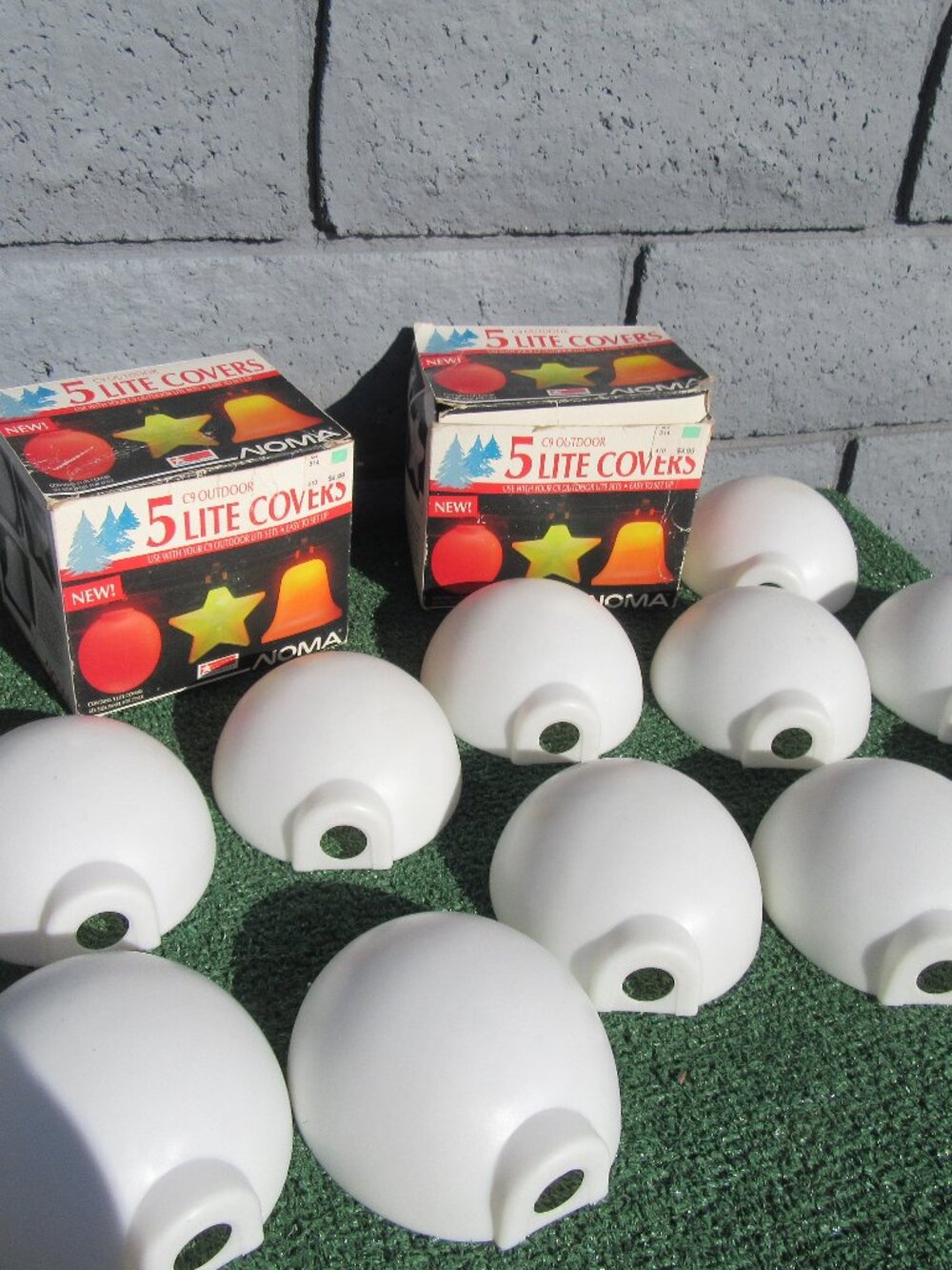 Vintage Noma Christmas C9 Outdoor String Light Ball Ornament Covers Lot of 11